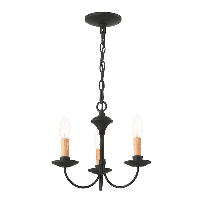 Image 4 Heritage 13-in 3-Light Black Candle Chandelier more views