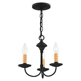 Image5 of Heritage 13-in 3-Light Black Candle Chandelier more views