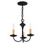 5_Heritage 13-in 3-Light Black Candle Chandelier more views