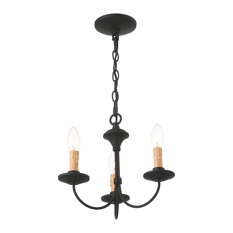 Image 6 Heritage 13-in 3-Light Black Candle Chandelier more views