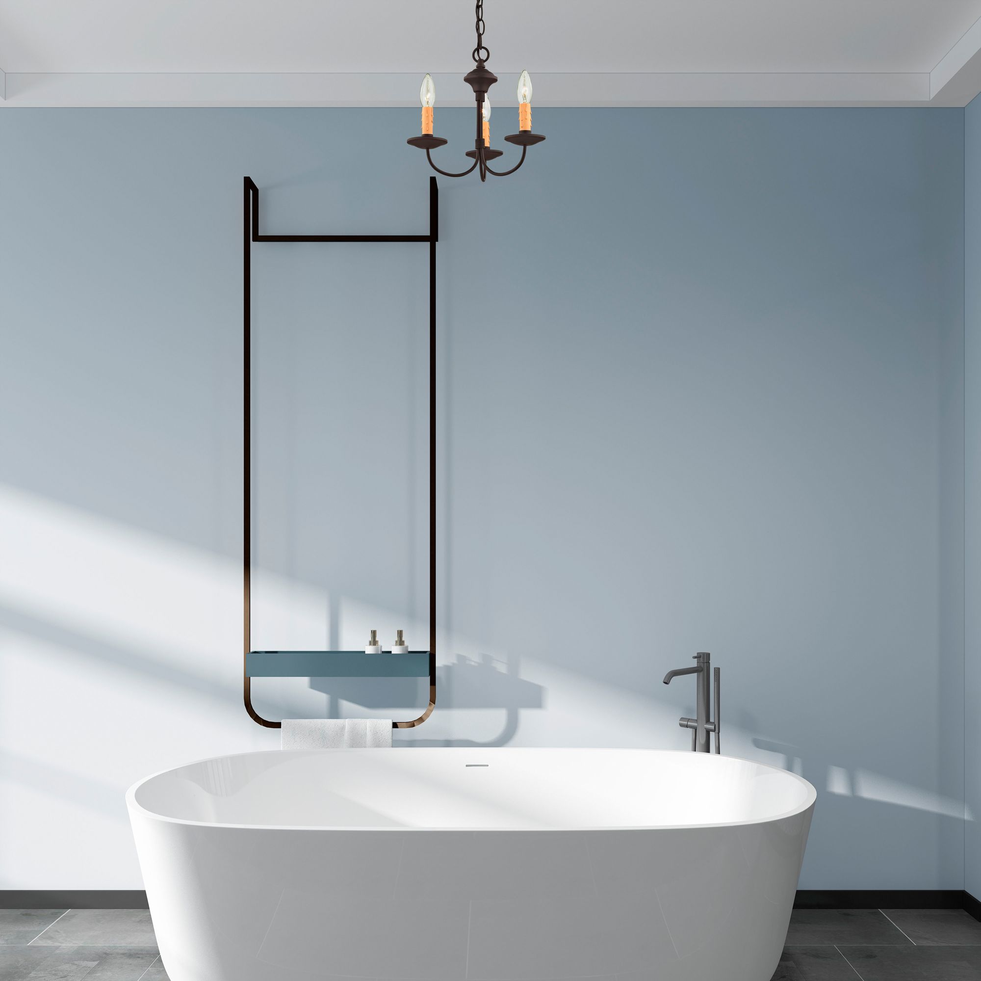 Heritage 13-in 3-Light Black Candle Chandelier