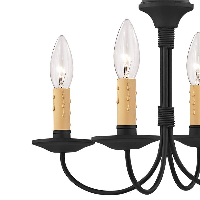 Image 3 Heritage 15" Wide Black 4-Light Mini Chandelier more views