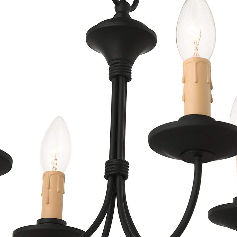 Image 4 Heritage 15" Wide Black 4-Light Mini Chandelier more views