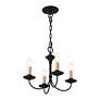 5_Heritage 15" Wide Black 4-Light Mini Chandelier more views