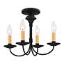 Heritage 15" Wide Black 4-Light Mini Chandelier