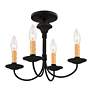 Heritage 15" Wide Black 4-Light Mini Chandelier