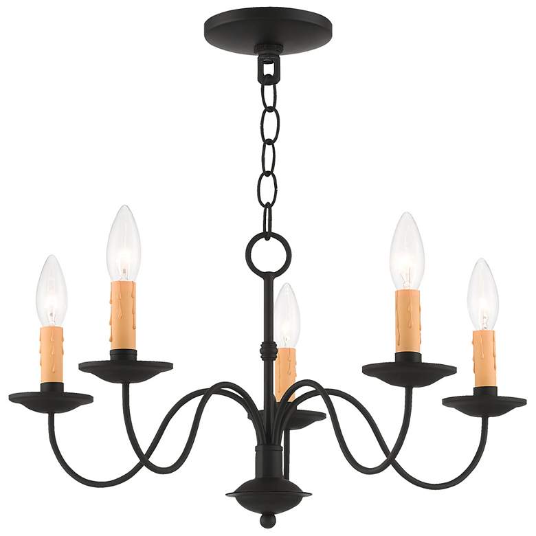 Image 4 Heritage 20-in 5-Light Black Candle Chandelier more views