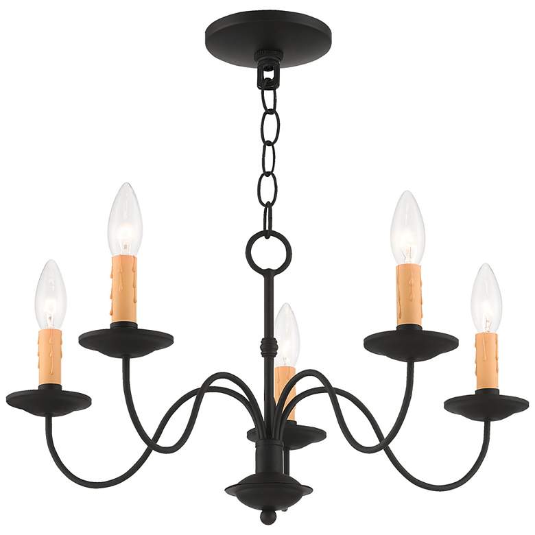 Image 5 Heritage 20-in 5-Light Black Candle Chandelier more views