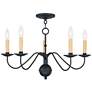 3_Heritage 24" Wide Black 5-Light Chandelier
