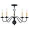 Heritage 24" Wide Black 5-Light Chandelier
