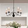 2_Heritage 24" Wide Black 5-Light Chandelier