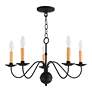 4_Heritage 24" Wide Black 5-Light Chandelier more views