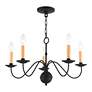 5_Heritage 24" Wide Black 5-Light Chandelier more views