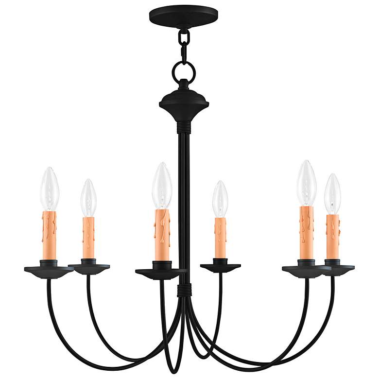 Image 3 Heritage 25 1/2" Wide Black 6-Light Chandelier more views