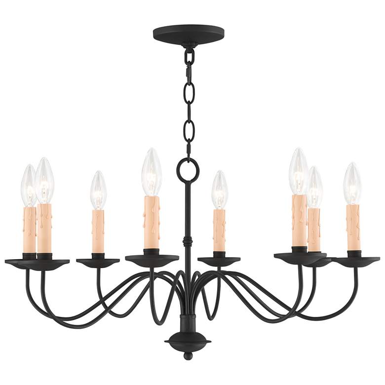 Image 2 Heritage 25-in 8-Light Black Candle Chandelier