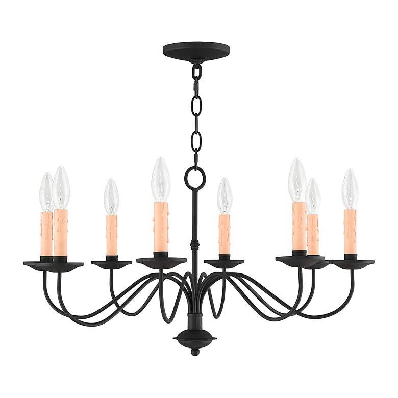 Image 3 Heritage 25-in 8-Light Black Candle Chandelier more views