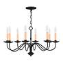 3_Heritage 25-in 8-Light Black Candle Chandelier more views
