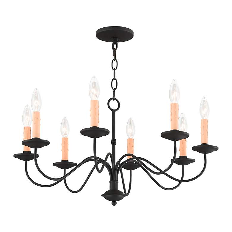 Image 4 Heritage 25-in 8-Light Black Candle Chandelier more views