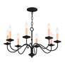 4_Heritage 25-in 8-Light Black Candle Chandelier more views