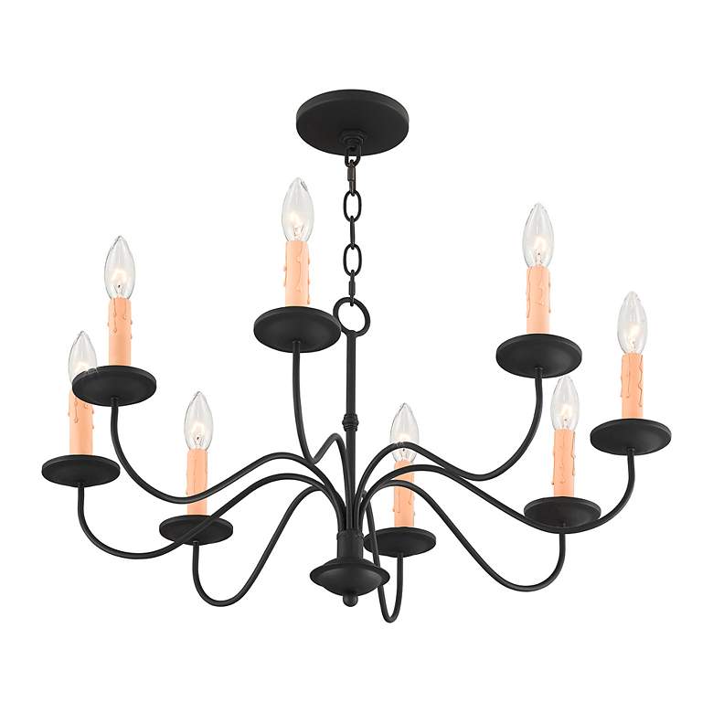 Image 5 Heritage 25-in 8-Light Black Candle Chandelier more views
