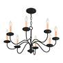 5_Heritage 25-in 8-Light Black Candle Chandelier more views