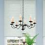 Heritage 25-in 8-Light Black Candle Chandelier