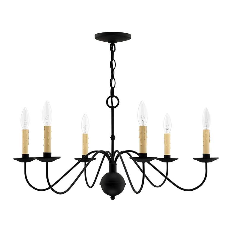 Image 4 Heritage 27 1/2" Wide Black 6-Light Chandelier more views