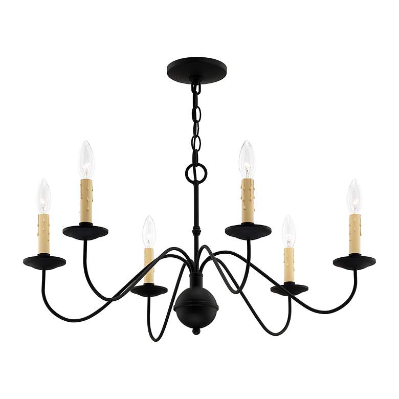 Image 5 Heritage 27 1/2" Wide Black 6-Light Chandelier more views