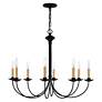 Thumbnail3 of Heritage 30-in 8-Light Black Candle Chandelier more views