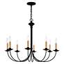 Thumbnail4 of Heritage 30-in 8-Light Black Candle Chandelier more views