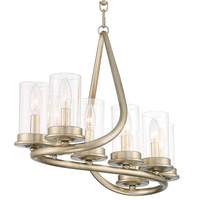 Heritage 30&quot;W Soft Gold Kitchen Island 8-Light Chandelier more views