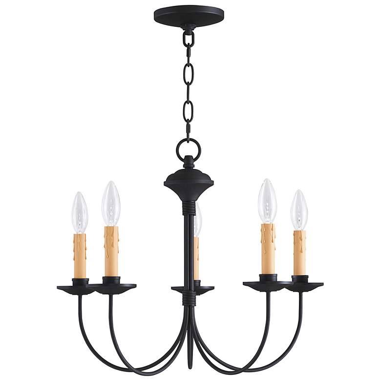 Image 5 Heritage 5 Light Black Chandelier more views