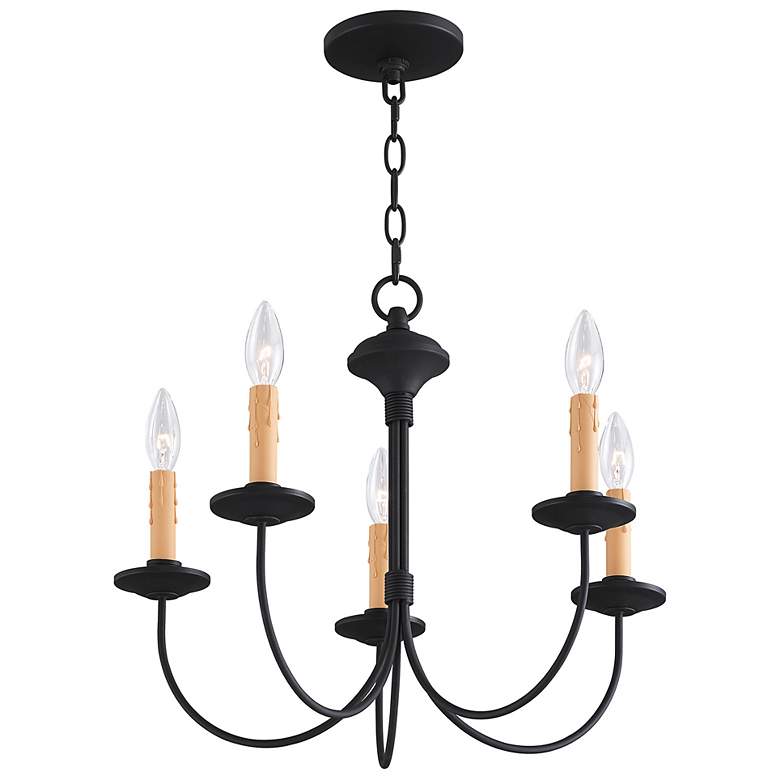 Image 6 Heritage 5 Light Black Chandelier more views