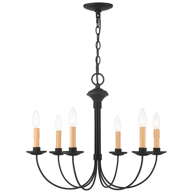 Image 2 Heritage 6 Light Black Chandelier