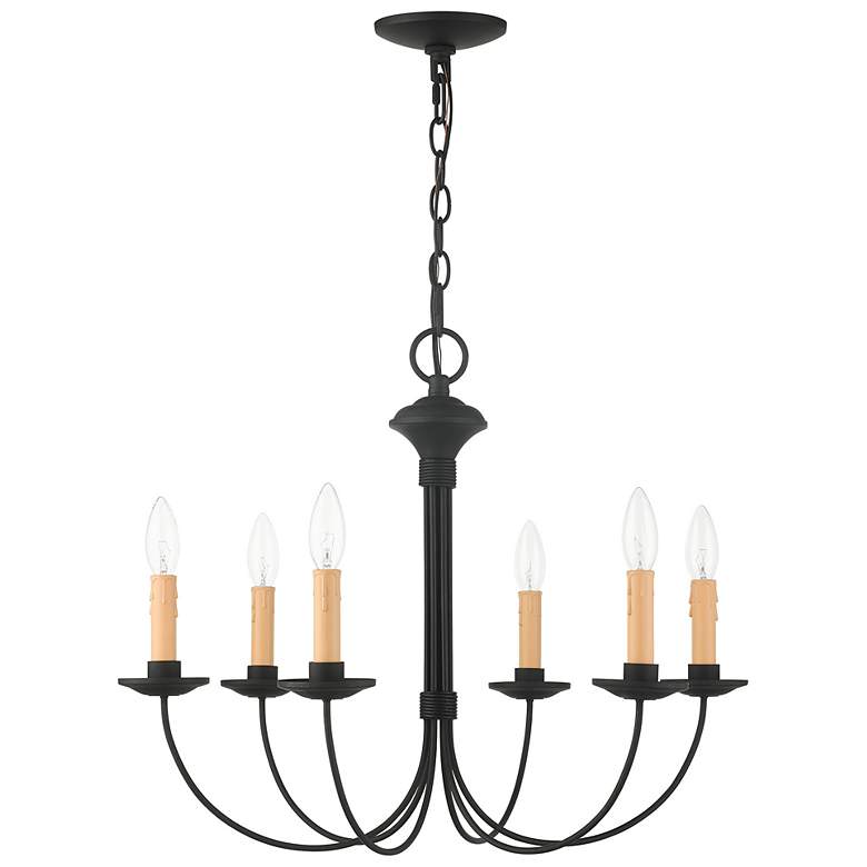 Image 3 Heritage 6 Light Black Chandelier more views