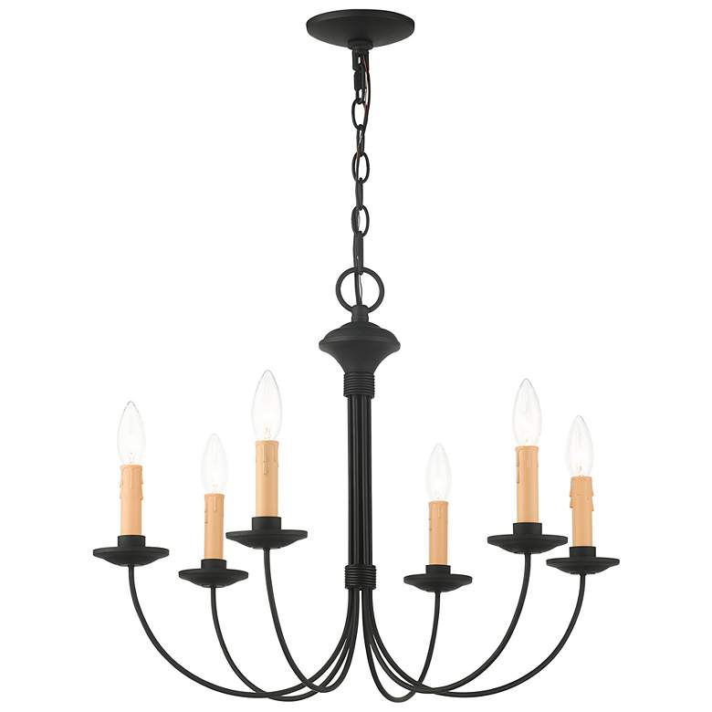 Image 4 Heritage 6 Light Black Chandelier more views