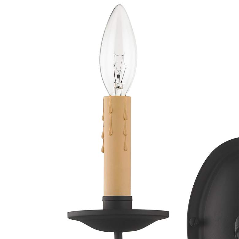 Image 2 Heritage 8 1/2" High Black 2-Light Wall Sconce more views