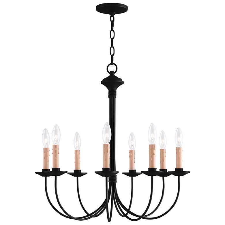 Image 1 Heritage 8 Light Black Chandelier