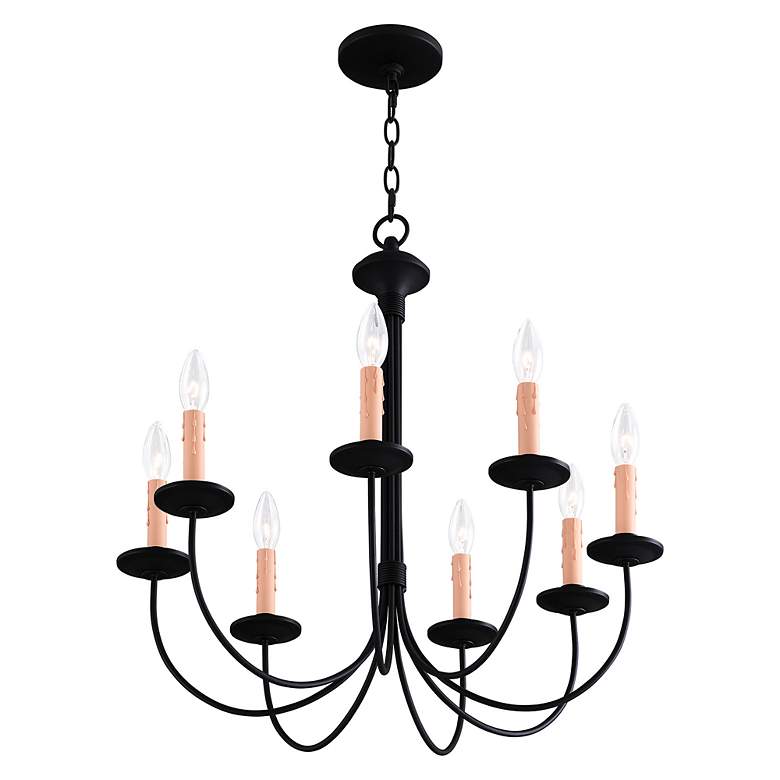 Image 5 Heritage 8 Light Black Chandelier more views