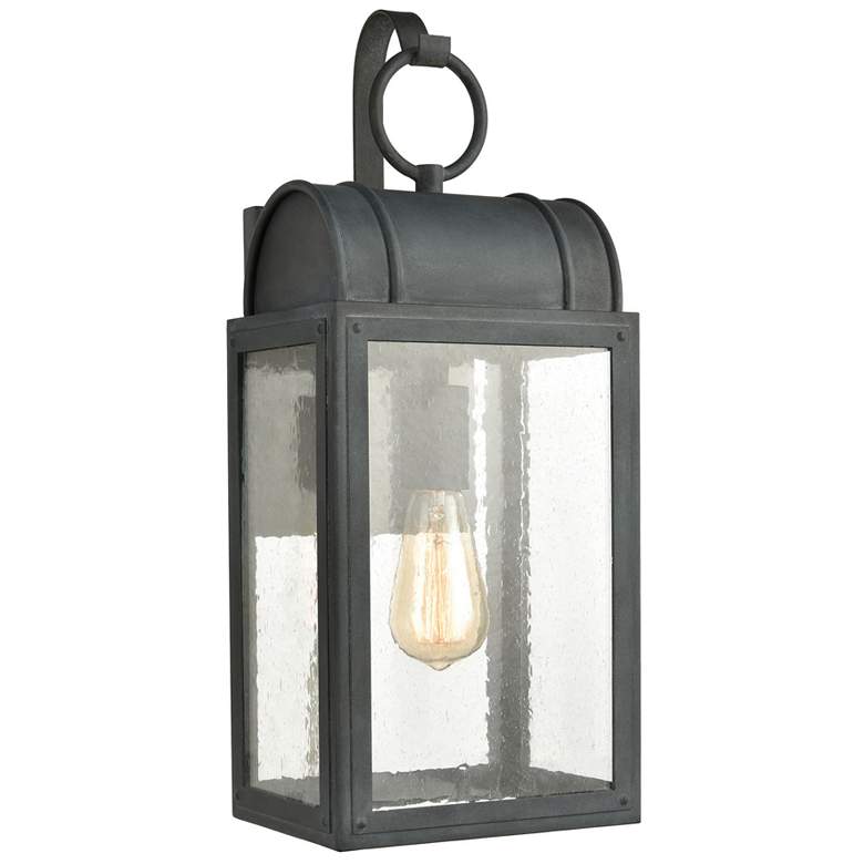 Image 1 Heritage Hills 19" High Aged Zinc Outdoor Wall Light
