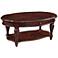 Heritage Point Cherry 1-Drawer Oval Wood Cocktail Table