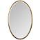 Herleva Antiqued Plated Gold 17 3/4" x 28" Oval Wall Mirror