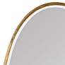 Herleva Antiqued Plated Gold 17 3/4" x 28" Oval Wall Mirror in scene