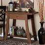 Herman 35 1/2" Wide Walnut Brown Wood 1-Drawer Console Table