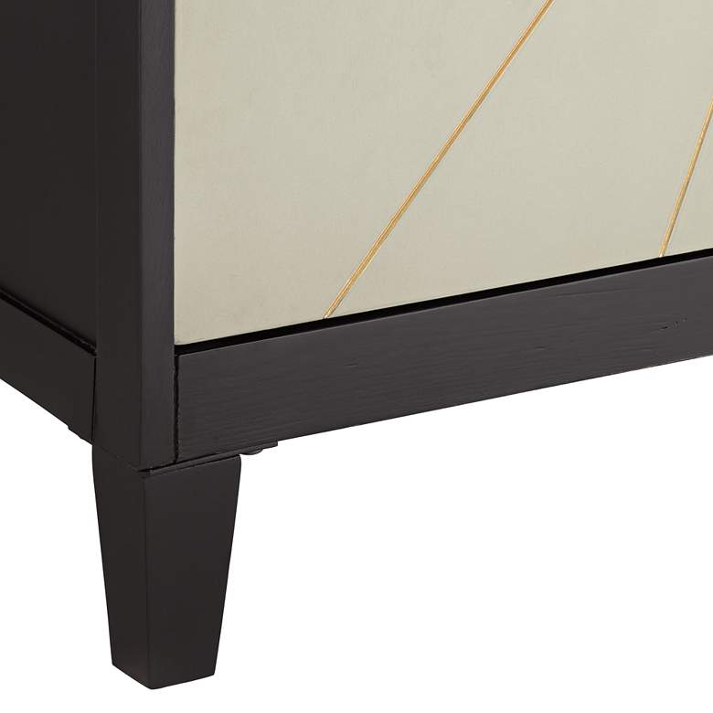 Image 5 Hermes 35 1/4" Wide Gray and Gold Wooden 2-Door Cabinet more views