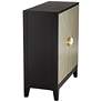 Hermes 35 1/4" Wide Gray and Gold Wooden 2-Door Cabinet