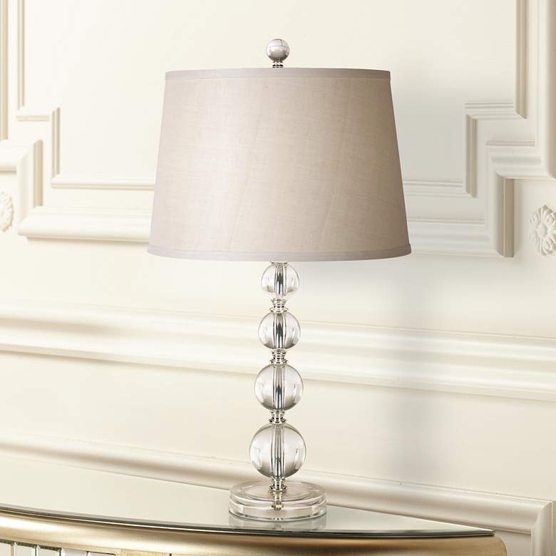 Image 1 Herminie Stacked Ball Acrylic Table Lamp by 360 Lighting