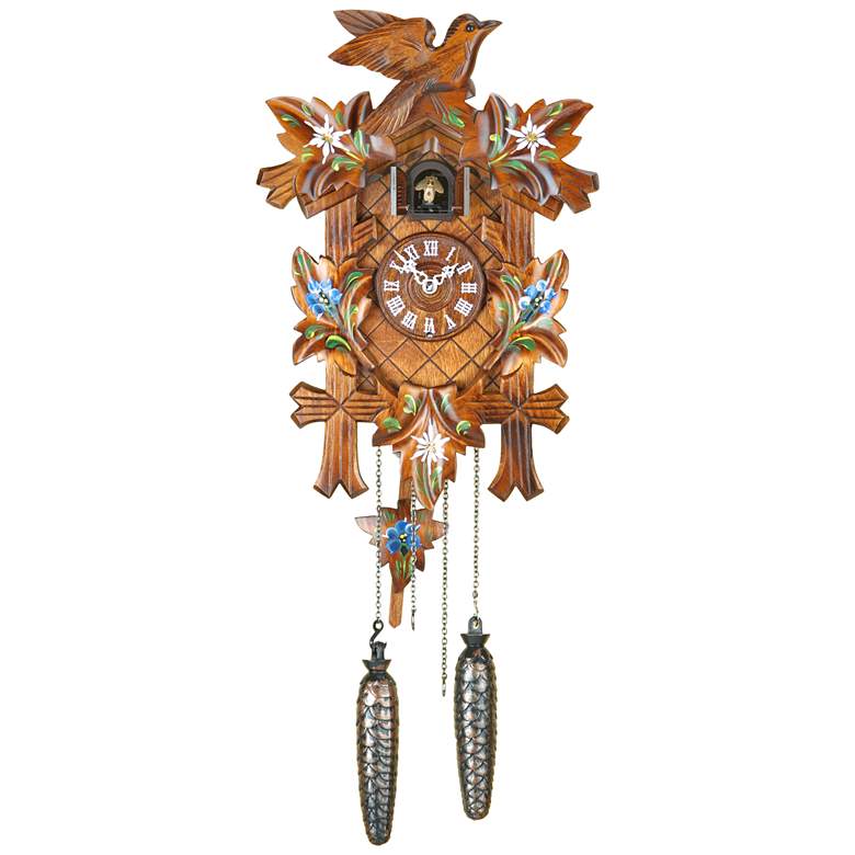 Image 1 Hermle Adelheide Multi-Color 13" High Cuckoo Wall Clock