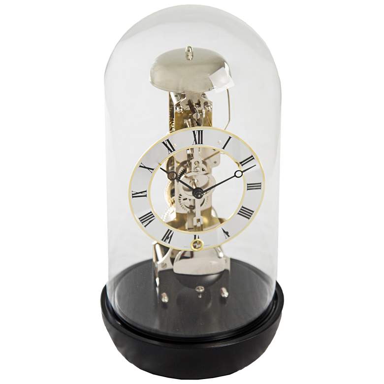 Hermle Jax Black 12&quot; High Pendulum Table Clock