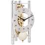Hermle Lakin 7 1/2" High Silver Brass Pendulum Table Clock